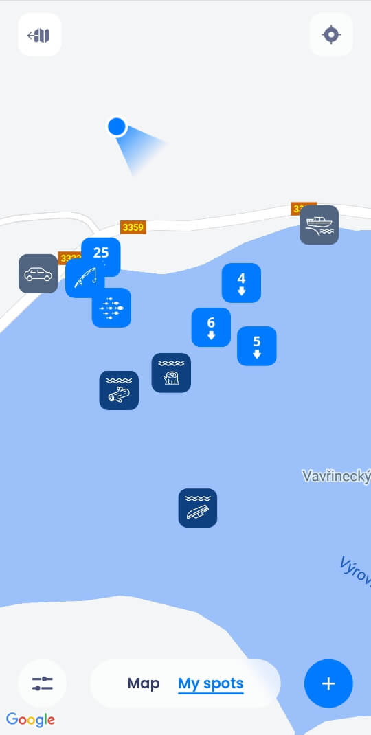 My secret spots in the Fishsurfing app